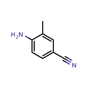 Chemical structure of 4-Amino-3-methylbenzonitrile , CAS 78881-21-7, AChemBlock T99014