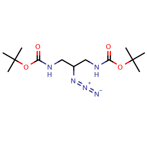 Chemical structure of 1,3-Di-(N-Boc-amino)-2-azidopropane , CAS 149876-85-7, AChemBlock T99039