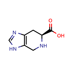 Chemical structure of (S)-4,5,6,7-Tetrahydro-3H-imidazo[4,5-c]pyridine-6-carboxylic acid , CAS 59981-63-4, AChemBlock T99046