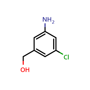Chemical structure of (3-Amino-5-chlorophenyl)methanol , CAS 79944-63-1, AChemBlock T99056