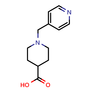 Chemical structure of 1-(4-Pyridinylmethyl)-4-piperidinecarboxylic acid , CAS 774531-43-0, AChemBlock T99058