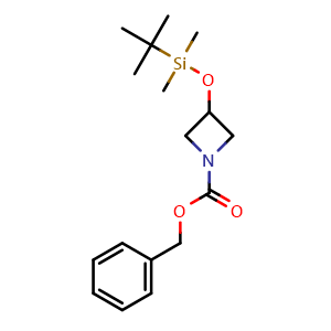 Chemical structure of benzyl 3-[tert-butyl(dimethyl)silyl]oxyazetidine-1-carboxylate , CAS 1434650-42-6, AChemBlock T99106