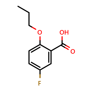 Chemical structure of 5-Fluoro-2-n-propoxybenzoic acid , CAS 127980-13-6, AChemBlock T99128