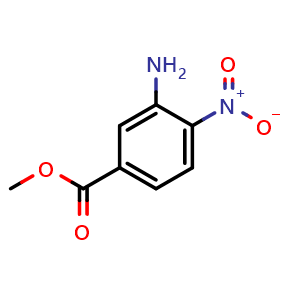Chemical structure of Methyl 3-amino-4-nitrobenzoate , CAS 99512-09-1, AChemBlock T99167