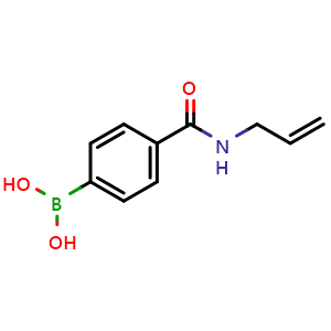 Chemical structure of 4-(Allylaminocarbonyl)benzeneboronic acid , CAS 850568-20-6, AChemBlock T99178
