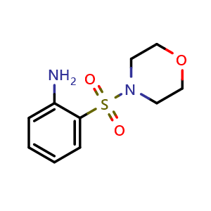 Chemical structure of 2-(4-morpholinylsulfonyl)Benzenamine , CAS 208643-03-2, AChemBlock T99204