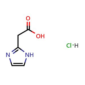Chemical structure of Imidazoleacetic acid hydrochloride , CAS 3251-69-2, AChemBlock T99239