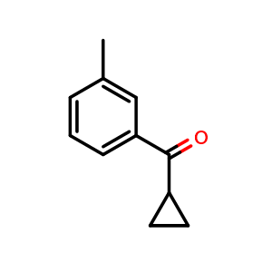 Chemical structure of Cyclopropyl 3-methylphenyl ketone , CAS 150668-37-4, AChemBlock T99253
