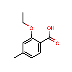 Chemical structure of 2-Ethoxy-4-methylbenzoic acid , CAS 88709-18-6, AChemBlock T99257