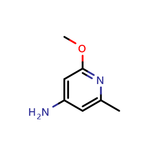 Chemical structure of 2-methoxy-6-methylpyridin-4-amine , CAS 89943-09-9, AChemBlock T99267