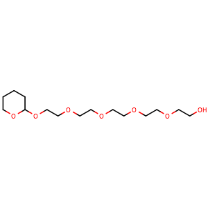 Chemical structure of THP-PEG5-OH , CAS 146395-14-4, AChemBlock T99279