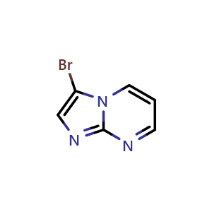 Chemical structure of 3-Bromoimidazo[1,2-a]pyrimidine , CAS 6840-45-5, AChemBlock T99292