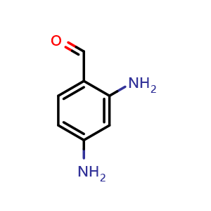 Chemical structure of 2,4-Diaminobenzaldehyde , CAS 98276-57-4, AChemBlock T99320