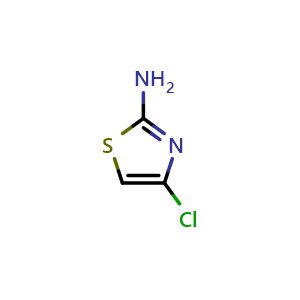 Chemical structure of 4-chlorothiazol-2-amine , CAS 52107-46-7, AChemBlock T99335