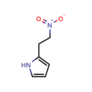 Chemical structure of 2-(2-nitroethyl)-1H-pyrrole , CAS 276239-26-0, AChemBlock T99342