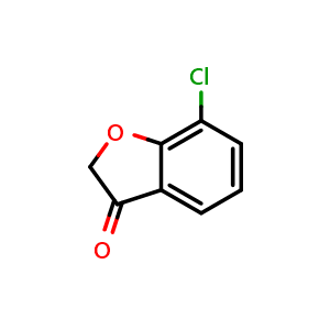 Chemical structure of 7-chlorobenzofuran-3-one , CAS 3260-94-4, AChemBlock T99360