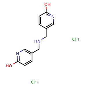 Chemical structure of 5,5'-(azanediylbis(methylene))bis(pyridin-2-ol) dihydrochloride , CAS 2411636-11-6, AChemBlock T99365