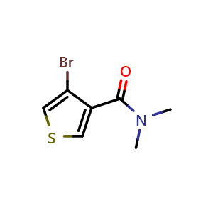 Chemical structure of 4-Bromo-N,N-dimethylthiophene-3-carboxamide , CAS 134508-40-0, AChemBlock T99384