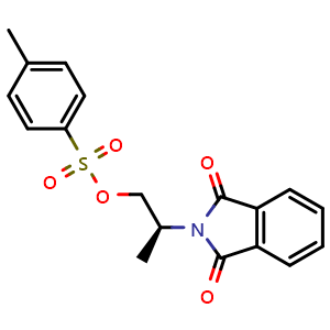 Chemical structure of (S)-2-(1,3-dioxoisoindolin-2-yl)propyl 4-methylbenzenesulfonate , CAS 88722-24-1, AChemBlock T99388