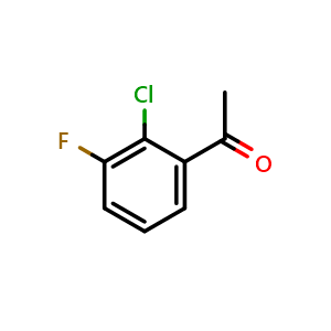 Chemical structure of 1-(2-Chloro-3-fluorophenyl)ethanone , CAS 161957-57-9, AChemBlock T99402