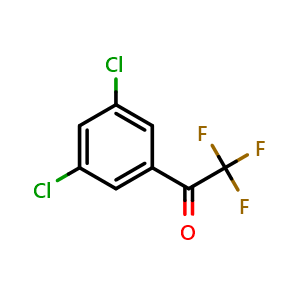 Chemical structure of 1-(3,5-Dichlorophenyl)-2,2,2-trifluoroethanone , CAS 130336-16-2, AChemBlock T99404