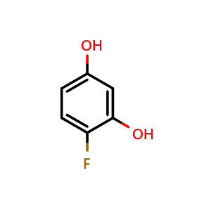 Chemical structure of 4-Fluororesorcinol , CAS 103068-41-3, AChemBlock T99407