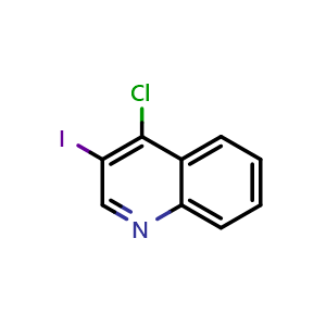 Chemical structure of 4-Chloro-3-iodoquinoline , CAS 590371-90-7, AChemBlock T99408