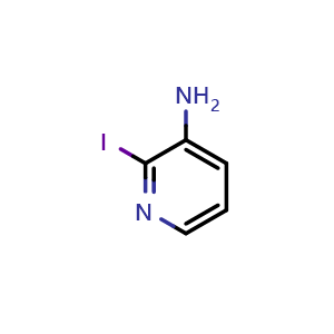 Chemical structure of 2-Iodo-3-pyridinamine , CAS 209286-97-5, AChemBlock T99442