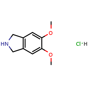 Chemical structure of 5,6-dimethoxyisoindoline hydrochloride , CAS 114041-17-7, AChemBlock T99475