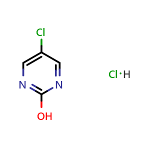 Chemical structure of 5-chloropyrimidin-2-ol hydrochloride , CAS 42748-90-3, AChemBlock T99477