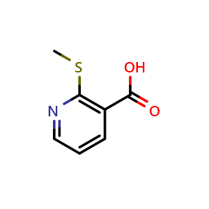 Chemical structure of 2-(Methylthio)nicotinic acid , CAS 74470-23-8, AChemBlock T99507