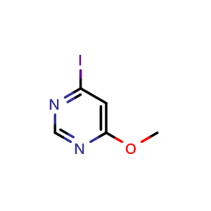 Chemical structure of 4-Iodo-6-methoxypyrimidine , CAS 161489-05-0, AChemBlock T99546