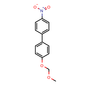 Chemical structure of 4-(methoxymethoxy)-4'-nitro-1,1'-biphenyl , CAS 2271442-89-6, AChemBlock T99572