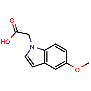 Chemical structure of 5-Methoxy-indole-1-acetic acid , CAS 885524-81-2, AChemBlock T99583