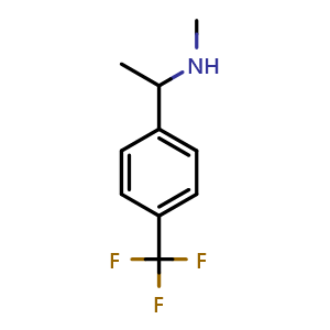 Chemical structure of N-Methyl-1-(4-trifluoromethylphenyl)ethanamine , CAS 574731-05-8, AChemBlock T99589