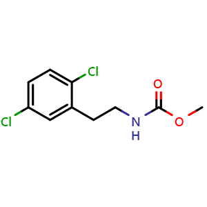 Chemical structure of methyl 2,5-dichlorophenethylcarbamate , CAS 2001056-09-1, AChemBlock T99612