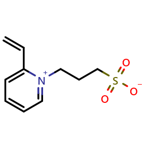 Chemical structure of 2-ethenyl-1-(3-sulfonatopropyl)pyridin-1-ium , CAS 6613-64-5, AChemBlock T99632