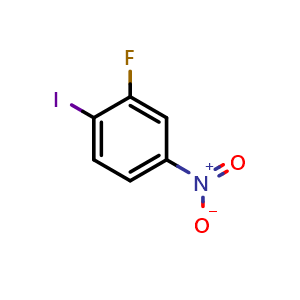 Chemical structure of 3-Fluoro-4-iodonitrobenzene , CAS 2996-30-7, AChemBlock T99639