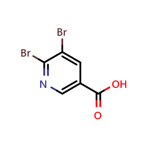 Chemical structure of 5,6-Dibromonicotinic acid , CAS 29241-64-3, AChemBlock T99641
