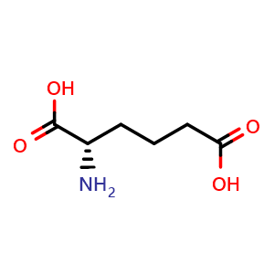 Chemical structure of (2S)-2-aminohexanedioic acid , CAS 1118-90-7, AChemBlock T99649