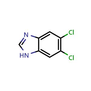 Chemical structure of 5,6-Dichloro-1H-1,3-benzimidazole , CAS 6478-73-5, AChemBlock T99669