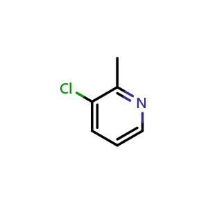 Chemical structure of 3-Chloro-2-methylpyridine , CAS 72093-03-9, AChemBlock T99681