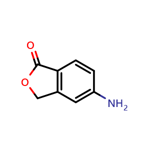 Chemical structure of 5-Aminoisobenzofuran-1(3H)-one , CAS 65399-05-5, AChemBlock T99683