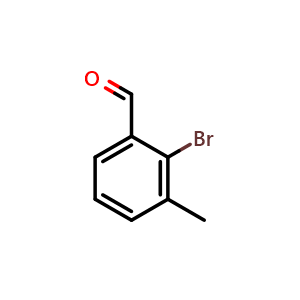 Chemical structure of 2-Bromo-3-methylbenzaldehyde , CAS 109179-31-9, AChemBlock T99703