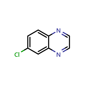 Chemical structure of 6-chloroquinoxaline , CAS 5448-43-1, AChemBlock T99728