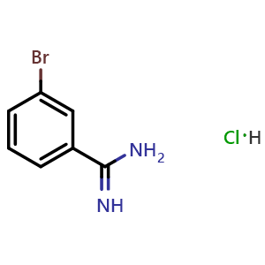Chemical structure of 3-Bromobenzimidamide hydrochloride , CAS 16796-52-4, AChemBlock T99745