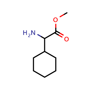 Chemical structure of methyl 2-amino-2-cyclohexylacetate , CAS 784129-23-3, AChemBlock T99748