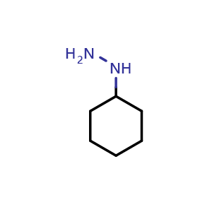 Chemical structure of cyclohexylhydrazine , CAS 6498-34-6, AChemBlock T99751