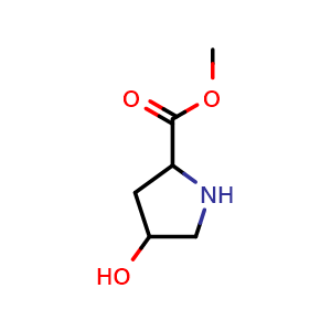 Chemical structure of methyl 4-hydroxypyrrolidine-2-carboxylate , CAS 217184-95-7, AChemBlock T99758