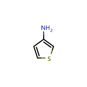 Chemical structure of thiophen-3-amine , CAS 17721-06-1, AChemBlock T99760
